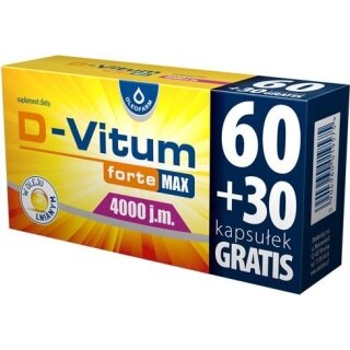 D-Vitum forte Max witamina D 4000 j.m. 90 kapsułek