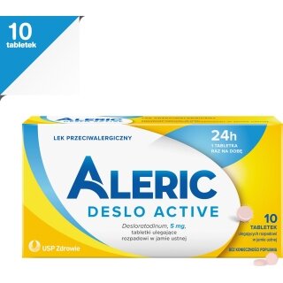 Aleric Deslo Active 5mg 10 tabletek ulegających rozpadowi w jamie ustnej