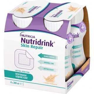 Nutridrink Skin Repair o smaku waniliowym 4 butelki po 200 ml