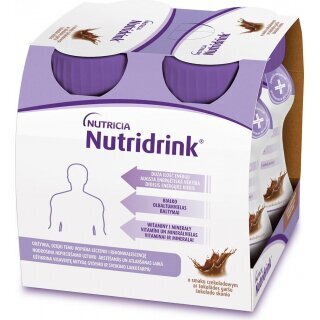 Nutridrink o smaku czekoladowym 4 butelki po 125 ml