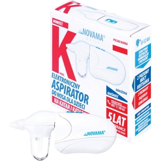 Aspirator NOVAMA WHITE K elektroniczny do nosa dla dzieci na katar