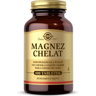 SOLGAR Magnez chelat 100 tabletek