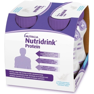 Nutridrink Protein o smaku neutralnym płyn 4 butelki po 125 ml