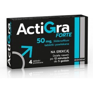 Actigra Forte 50mg 4 tabletki