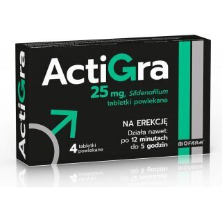Actigra 25 mg 4 tabletki