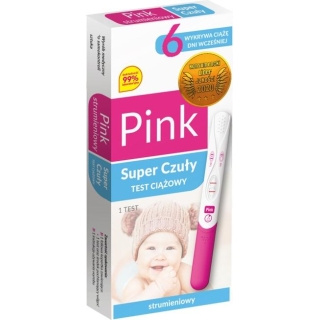 Test ciążowy Pink Strumieniowy Super Czuły 1 sztuka