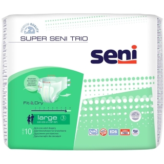 Pieluchomajtki SUPER SENI TRIO AIR L dla dorosłych 10 sztuk
