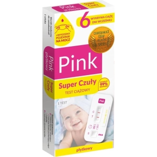 Test Pink Super Czuły Domowy płytkowy test ciążowy