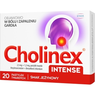 Cholinex Intense jeżyna 20 pastylek do ssania