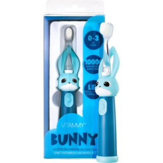 Szczoteczka soniczna 0-3 lat Vitammy Bunny niebieska