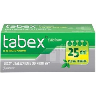 Tabex 1,5 mg 100 tabletek pełna terapia 25 dni