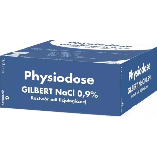0.9% Roztwór soli fizjologicznej Gilbert Physiodose NaCl 100 ampułek