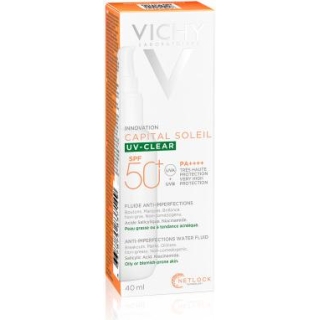 VICHY CAPITAL SOLEIL Uv-Clear Fluid przeciw niedoskonałościom SPF 50+ 40 ml