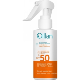 Oillan SUN Dermo-spray przeciwsłoneczny do twarzy i ciała SPF 50+ 125 ml