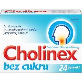 Cholinex bez cukru 24 tabletki do ssania