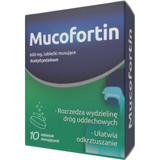 Mucofortin 600 mg 10 tabletek musujących