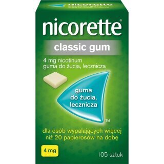 Nicorette Classic Gum 4 mg 105 sztuk