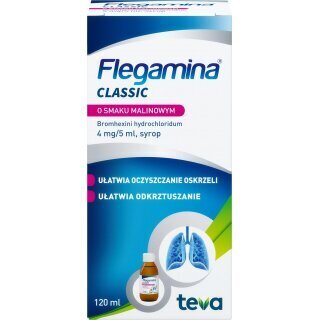 Flegamina Classic o smaku malinowym syrop 120 ml