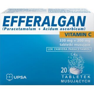 Efferalgan Vitamin C 330mg+200mg, 20 tabletek musujących