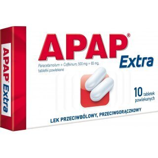 Apap Extra 500mg + 65mg, 10 tabletek powlekanych