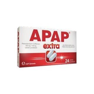 Apap Extra 500mg + 65mg, 24 tabletki powlekane