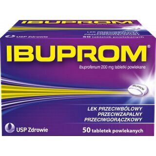 Ibuprom 200mg, 50 tabletek powlekanych