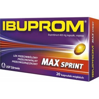 Ibuprom MAX Sprint 400mg, 20 kapsułek
