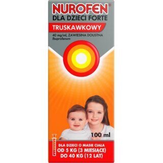 Nurofen dla dzieci Forte truskawkowy 40mg/ml 100ml