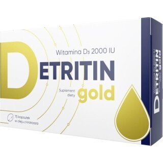 Detritin Gold witamina D 2000j. 75 kapsułek