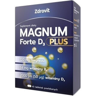 Zdrovit Magnum Forte + Witamina D3 45 tabletek powlekanych