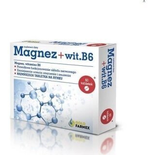 Magnez+witamina B6 0,1 g 60 tabletek