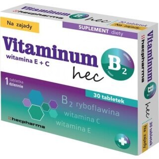 Vitaminum B2 Hec na zajady 30 tabletek
