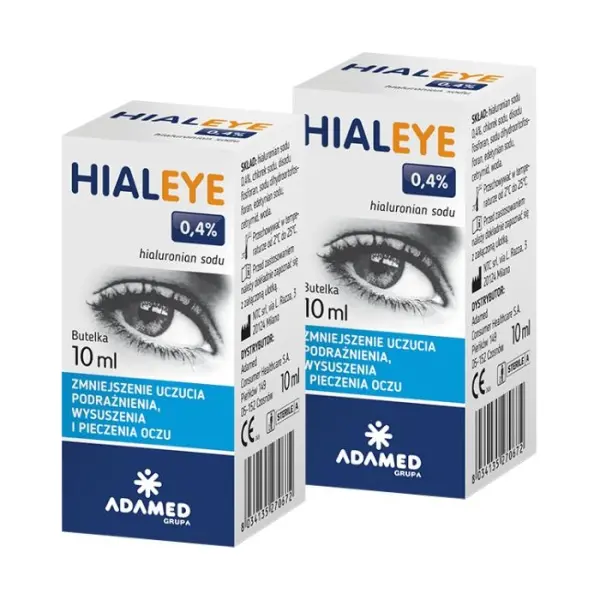 2 x HIALEYE 0,4% krople do oczu, 10 ml