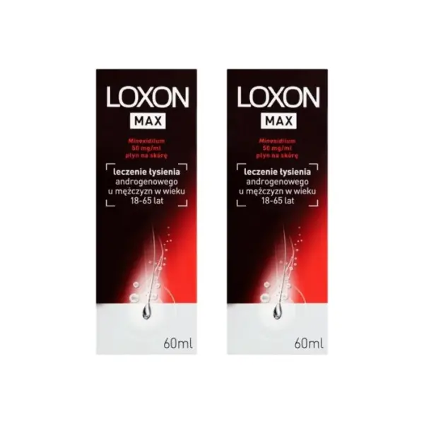 2 x LOXON MAX 5% płyn na skórę, 60 ml