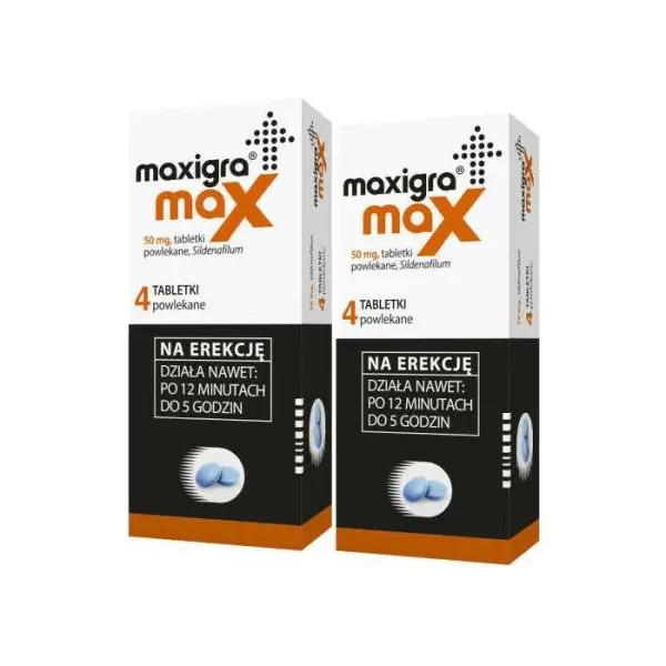 2 x Maxigra Max 0,05 g 4 tabletki