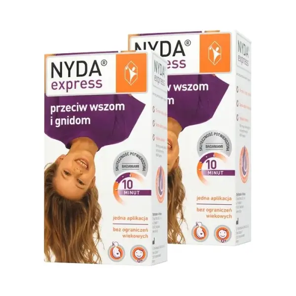 2 x NYDA express aerozol przeciw wszom i gnidom 2 butelki po 50 ml