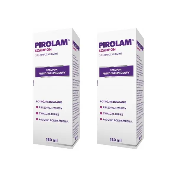 2 x PIROLAM Szampon przeciwłupieżowy z witaminami A+E 150 ml