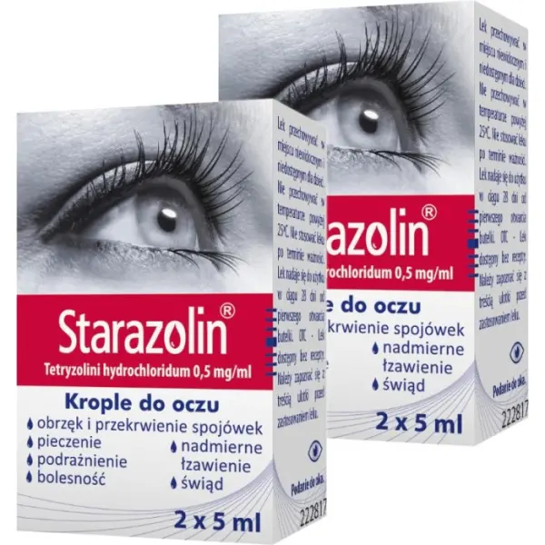 2 x Starazolin krople do oczu 10 ml