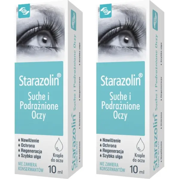 2 x Starazolin Suche i Podrażnione Oczy krople 10 ml
