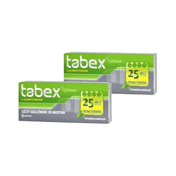 2 x Tabex 1,5 mg 100 tabletek