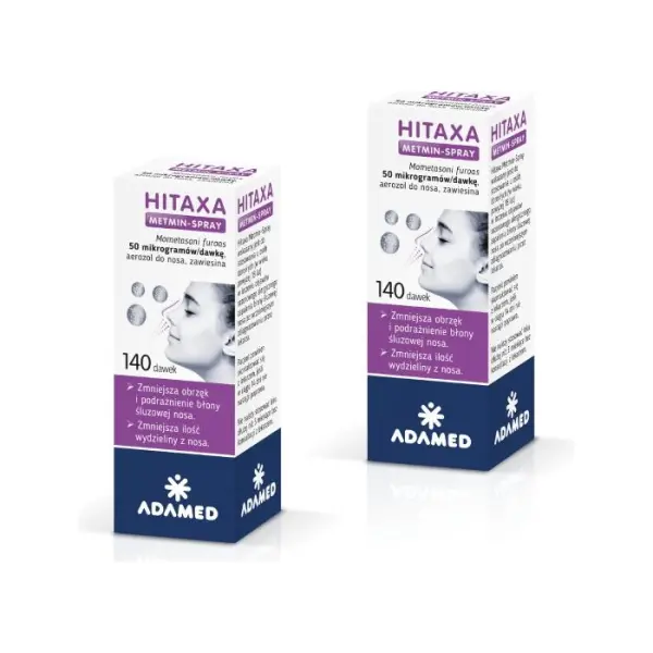 2x Hitaxa Metmin-Spray aerozol do nosa 0,05mg/dawkę 140 dawek