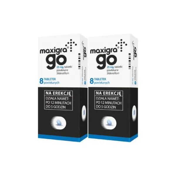 2x Maxigra Go 25mg 8 tabletek