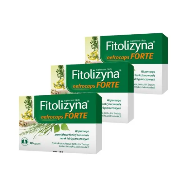 3 x FITOLIZYNA nefrocaps Forte, na nerki, 30 kapsułek