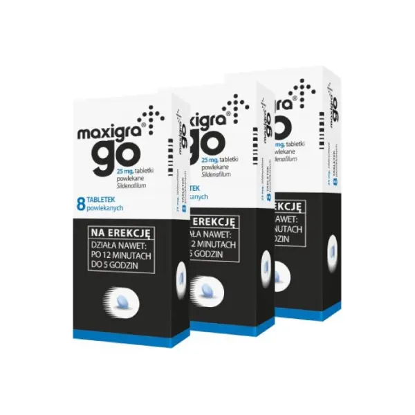 3 x Maxigra Go 25mg 8 tabletek