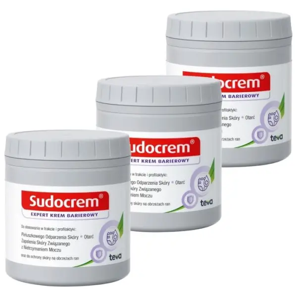 3 x SUDOCREM EXPERT Krem barierowy 400g