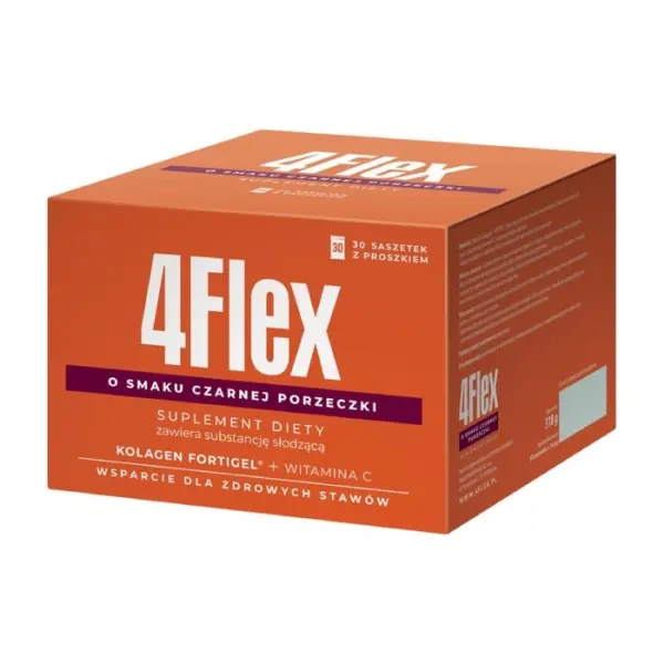4 Flex czarna porzeczka kolagen + witamina C 30 saszetek