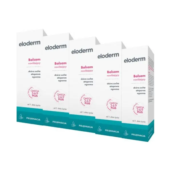 5 x ELODERM Balsam nawilżający, 400 ml