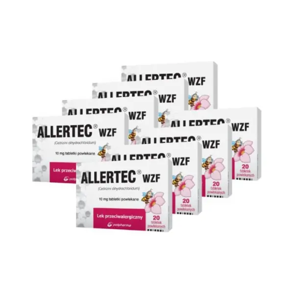 8 x Allertec WZF 10 mg 20 tabletek