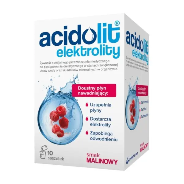 ACIDOLIT Elektrolity smak malinowy, 10 saszetek