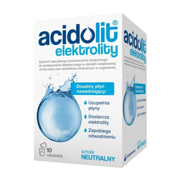 ACIDOLIT Elektrolity smak neutralny, 10 saszetek